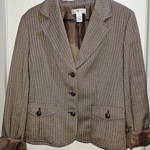 Judith Hart Collection Brown Herringbone Blazer